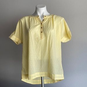 Caribbean Joe 100% Cotton Short Sleeve Light Weight Summer Top Size M